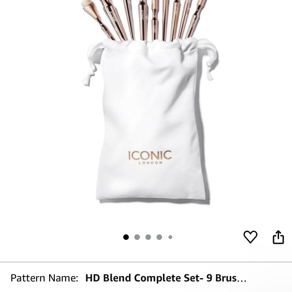 ICONIC London HD Blend Brush Set with White and Rose Gold